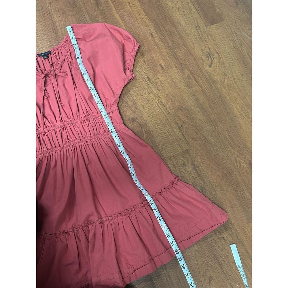 J. Crew Women's XS Standard Red Chic Tiered Knee Length Party Dress - Picture 8 of 9